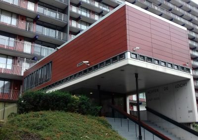 Vooraanzicht houten skeletbouw Brunssum-Noord